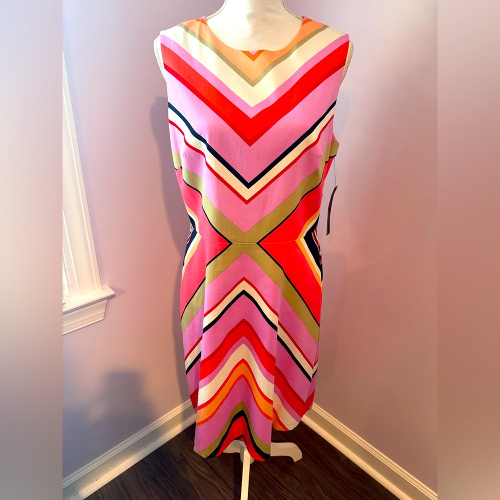 Maggie London colorful dress